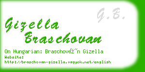 gizella braschovan business card